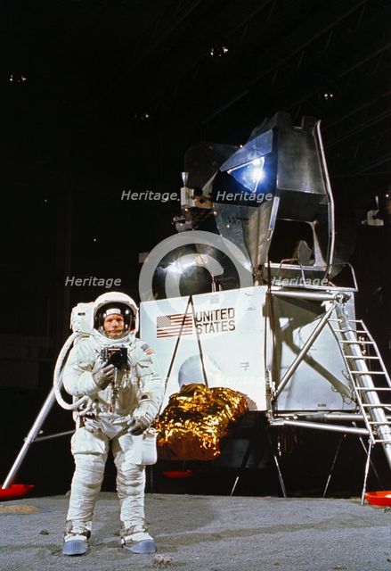Neil Armstrong lunar surface training, USA, April 22, 1969.  Creator: NASA.