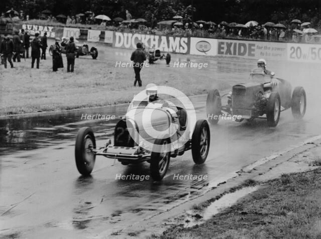 Neil Corner in a Bugatti at Oulton Park, Cheshire, June 1968. Artist: Unknown