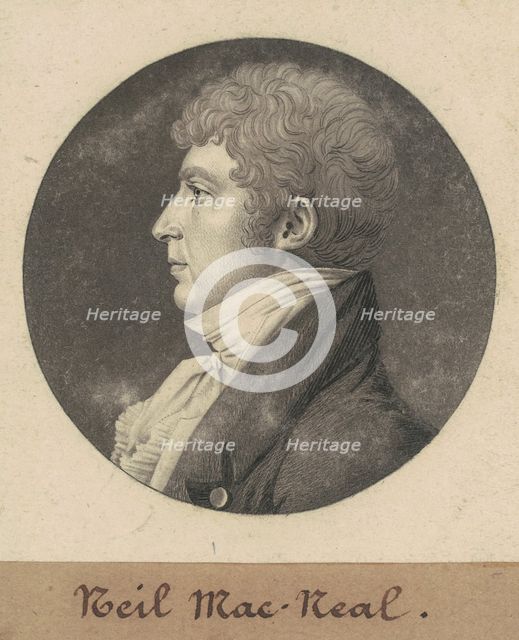 Neil MacNeal, 1809. Creator: Charles Balthazar Julien Févret de Saint-Mémin.