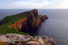 Neist Point Lighthouse, Isle of Skye, Highland, Scotland. Creator: Peter Thompson