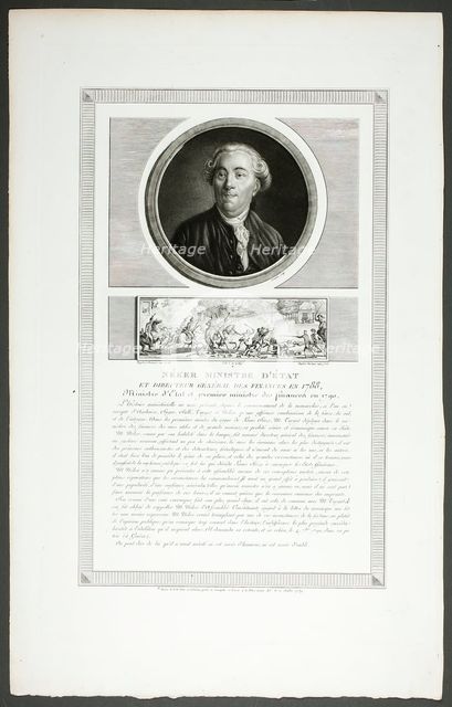 Néker, Minister of State and General Director of Finances, from Tableaux historiques ..., 1798–1804. Creator: Charles Francois Gabriel Levachez.