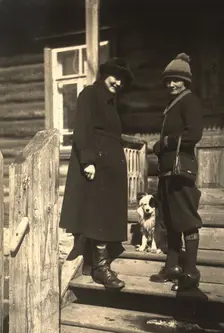 Nell Fis with a Finnish Friend Tika, 1924. Creator: Unknown
