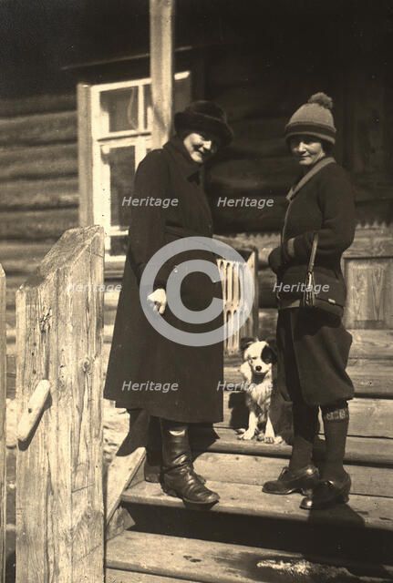 Nell Fis with a Finnish Friend Tika, 1924. Creator: Unknown.