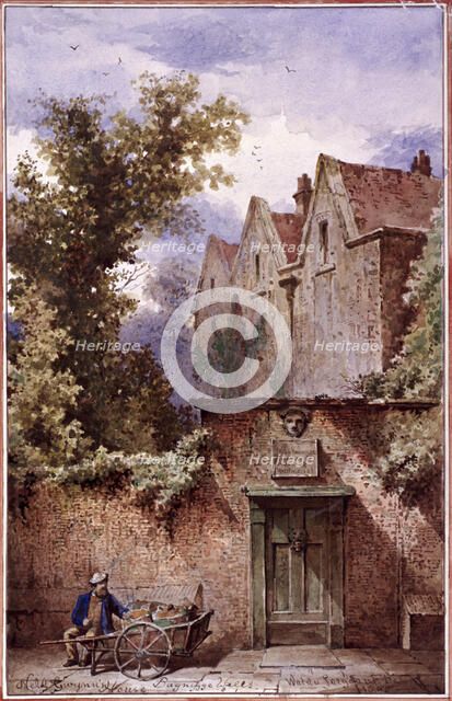 Nell Gwynne's house, Bagnigge Wells, St Pancras, London, 1865. Artist: Waldo Sargeant