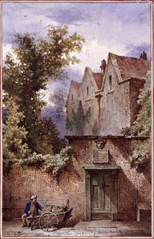 Nell Gwynne's house, Bagnigge Wells, St Pancras, London, 1865. Artist: Waldo Sargeant