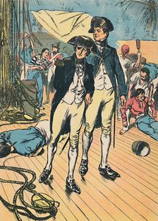 Nelson on the Victory at Trafalgar c1907