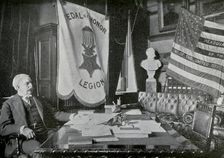 Nelson A Miles, US Army general, at his headquarters, 1898