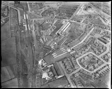 Nelson Drive, the Royles Ltd Engineering Works and Kinder and Co Wallpaper Works, Irlam, c1930s. Creator: Arthur William Hobart