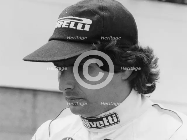 Nelson Piquet at the British Grand Prix, Silverstone, 1985. Artist: Unknown