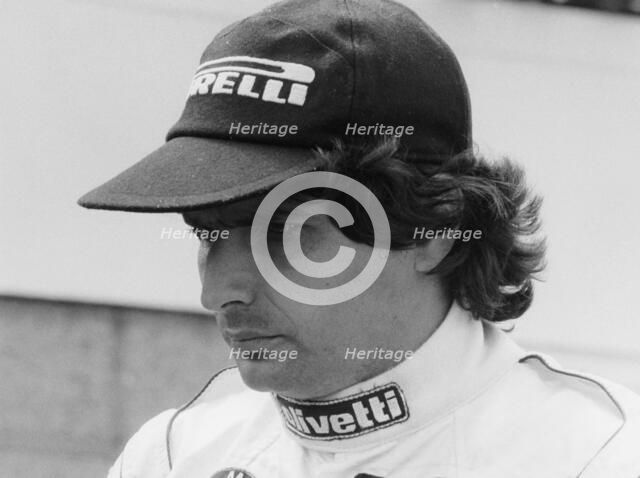 Nelson Piquet at the British Grand Prix, Silverstone, 1985. Artist: Unknown