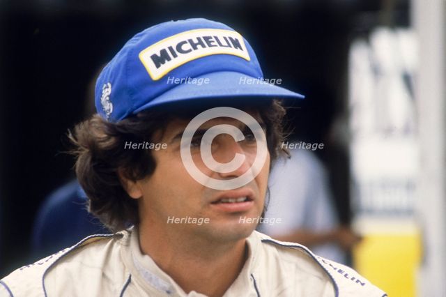 Nelson Piquet at the British Grand Prix, Silverstone, Northamptonshire, 1983. Artist: Unknown