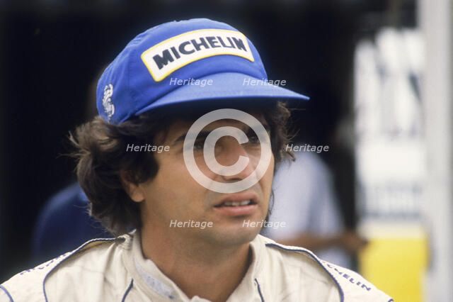 Nelson Piquet at the British Grand Prix, Silverstone, Northamptonshire, 1983. Artist: Unknown