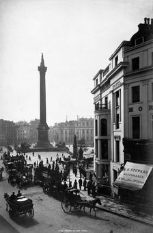 Nelson's Column, Trafalgar Square, City of Westminster, London. Creator: SE Poulton