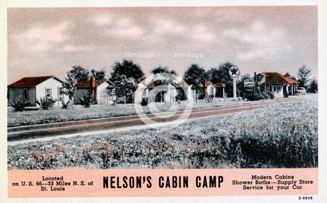 Nelson's Cabin Camp, Worden, Illinois, USA, 1938. Artist: Unknown