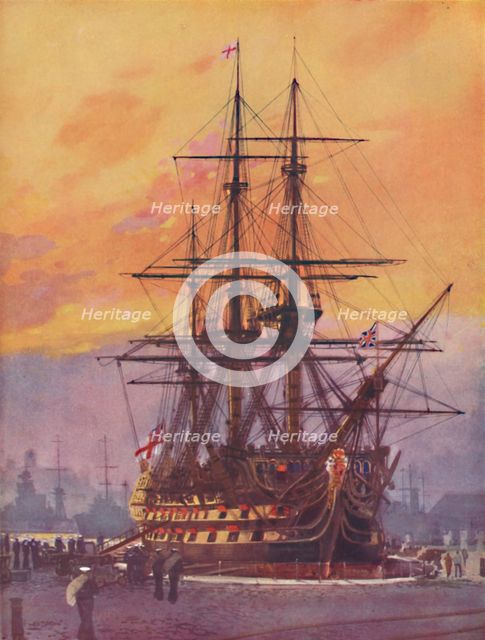 'Nelson's Flagship As She Is To-Day', 1936. Artist: Unknown.