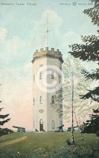 'Nelson's Tower, Forres', late 19th-early 20th century. Creator: Unknown.