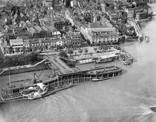 Nelson Street and a paddle steamer moored at Victoria Pier, Kingston upon Hull, Humberside, 1931. Artist: Aerofilms