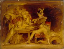 Nelson sealing the Copenhagen letter, c1835. Artist: David Wilkie