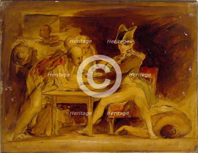 Nelson sealing the Copenhagen letter, c1835. Artist: David Wilkie.