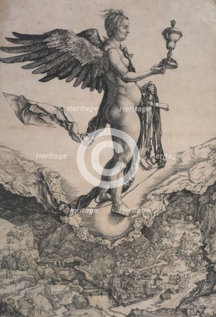 Nemesis (the Great Fortune), c.1502. Creator: Albrecht Durer.