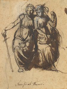 Nemesis and Themis, mid-18th-early 19th century. Creator: Nicolai Abraham Abildgaard