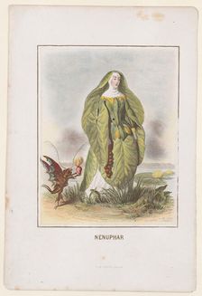 Nenuphar, from Les Fleurs Animées, 1847. Creator: Charles-Michel Geoffroy