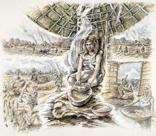 Neolithic Grain Production, (c1990-2010). Artist: Peter Dunn