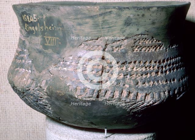 Neolithic pot from Alsace. Artist: Unknown
