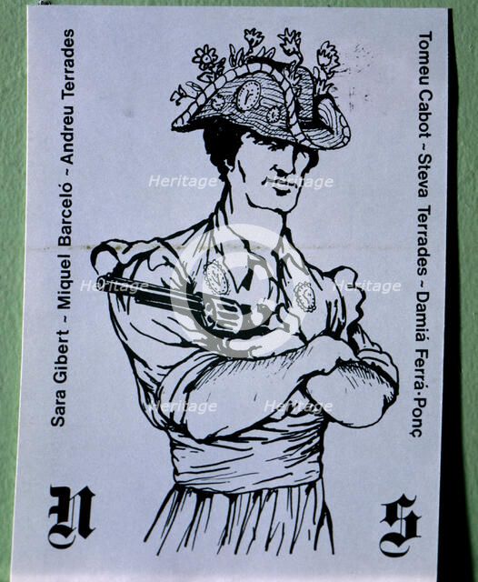 Neon de Suro', caricature of the 'Cossier with a revolver', meant to symbolize the danger of the …