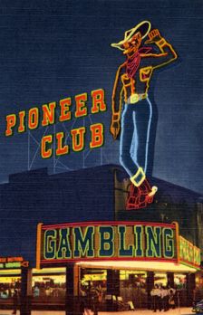 Neon sign of the Pioneer Club, Las Vegas, Nevada, USA, 1951