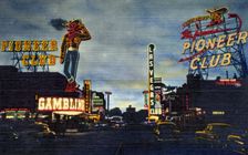 Neon signs of the Pioneer Club, Las Vegas, Nevada, USA, 1951