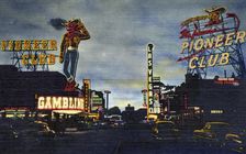 Neon signs of the Pioneer Club, Las Vegas, Nevada, USA, 1951