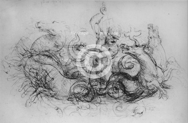 'Neptune with Four Sea-Horses', c1480 (1945). Artist: Leonardo da Vinci.