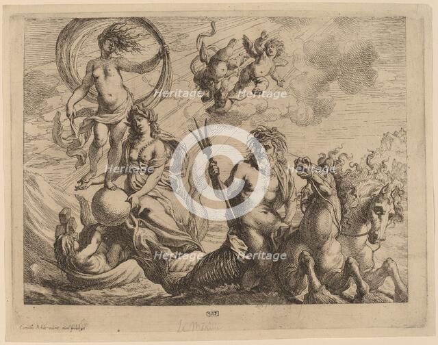 Neptune with Two Horses on the Sea. Creator: Cornelis Schut I.