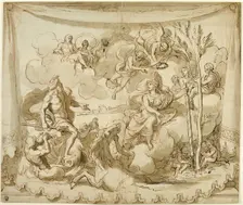 Neptune and Minerva Discussing the Foundation of Athens, n.d. Creator: Unknown