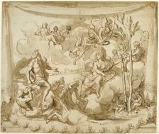 Neptune and Minerva Discussing the Foundation of Athens, n.d. Creator: Unknown