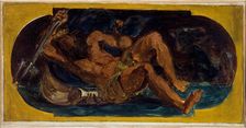 Neptune apaisant les flots : Esquisse pour le salon de la Paix à l'Hôtel de..., between 1849 - 1852. Creator: Eugene Delacroix