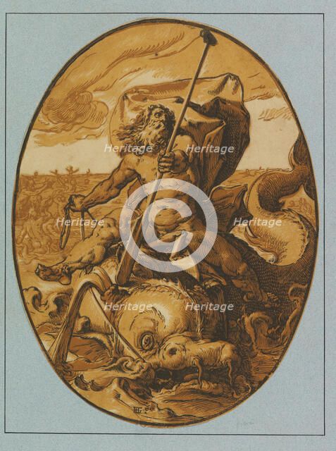 Neptune, ca 1594. Creator: Goltzius, Hendrick (1558-1617).