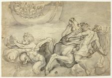 Neptune Calming the Tempest Raised by Aeolus against Aeneas ("Quos Ego"), n.d. Creator: Unknown