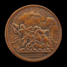 Neptune Contending with Four Winds [reverse], 1731. Creator: John Croker