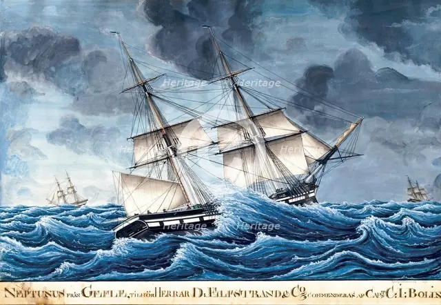 Neptune from Gefle, 1830. Creator: Ole Johnsen Seboy.