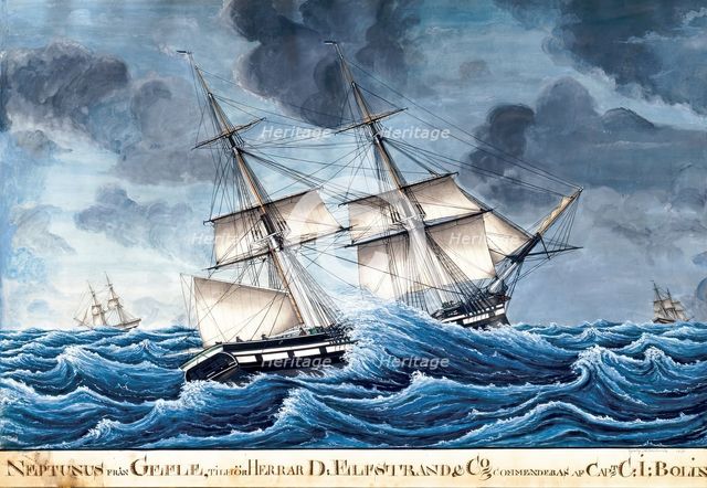Neptune from Gefle, 1830. Creator: Ole Johnsen Seboy.