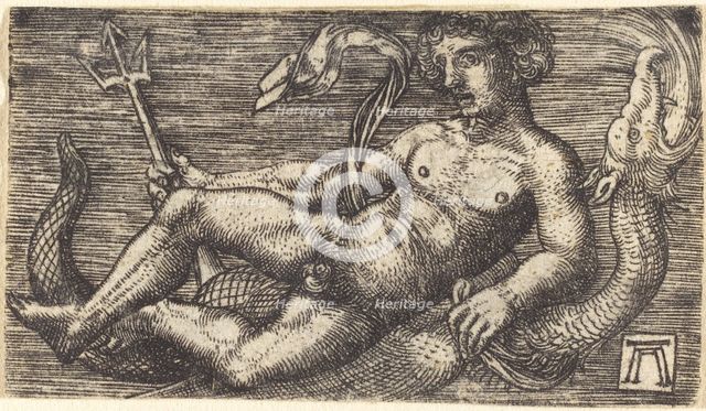 Neptune on a Sea Monster, c. 1520/1525. Creator: Albrecht Altdorfer.