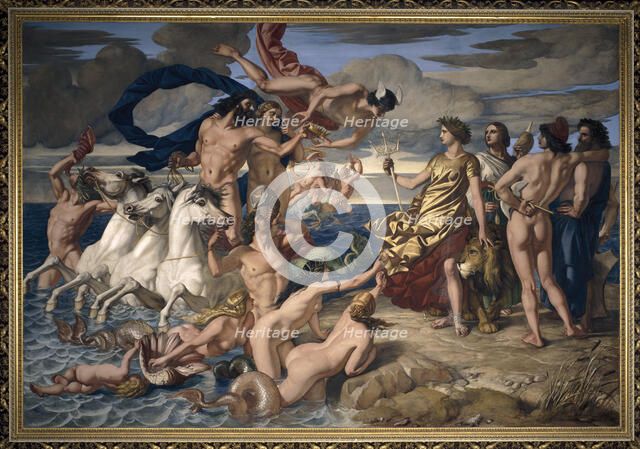 Neptune resigning the Empire of the Seas to Britannia, 1847.  Artist: William Dyce