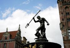 Neptune's Fountain by Abraham van den Block and Piotr Husen, Gdansk, Poland, 2015. Creator: Unknown