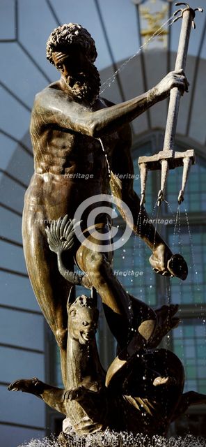 Neptune's Fountain by Abraham van den Block and Piotr Husen, Gdansk, Poland, 2015. Creator: Unknown.