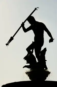 Neptune's Fountain by Abraham van den Block and Piotr Husen, Gdansk, Poland, 2015. Creator: Unknown