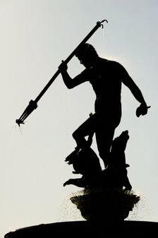 Neptune's Fountain by Abraham van den Block and Piotr Husen, Gdansk, Poland, 2015. Creator: Unknown