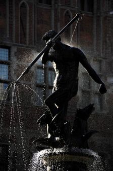 Neptune's Fountain by Abraham van den Block and Piotr Husen, Gdansk, Poland, 2015. Creator: Unknown