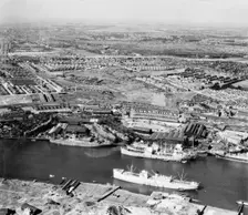 Neptune Shipyard on the River Tyne, Walker, Newcastle-upon-Tyne, 1947. Artist: Aerofilms